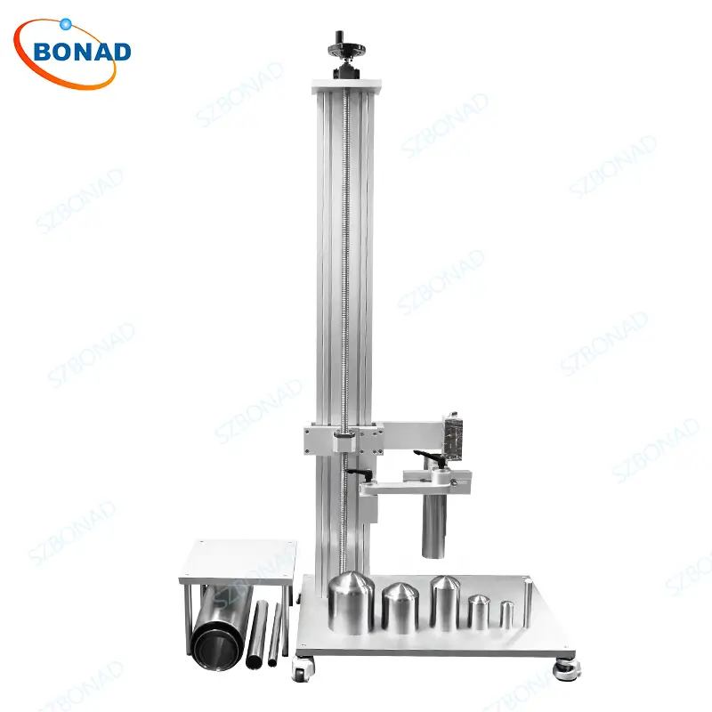 IEC 60068-2-75 IK vertical hammer impact tester complete set with interchangeable impact elements for enclosure strength testing