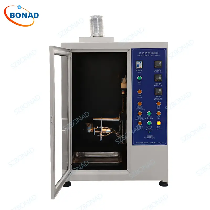 IEC 60950 Hot Flaming Oil Test Device for enclosure fire hazard and flammability testing