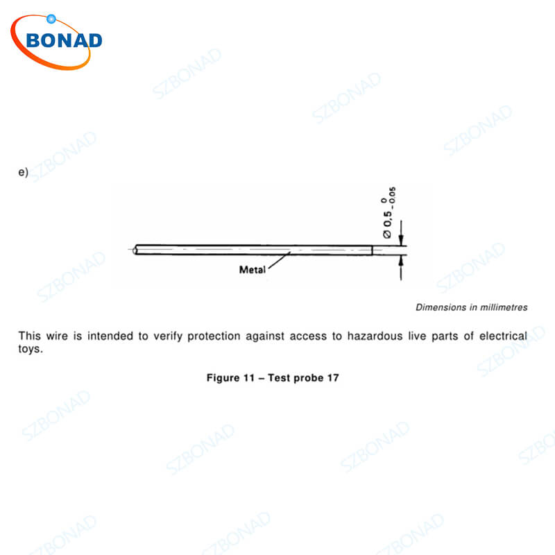 Test Probe 17 of EN 61032 Figure 11