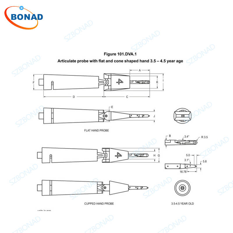 UL 60335-2-24 Figure 101.DVA.1 Articulated Probe - 4