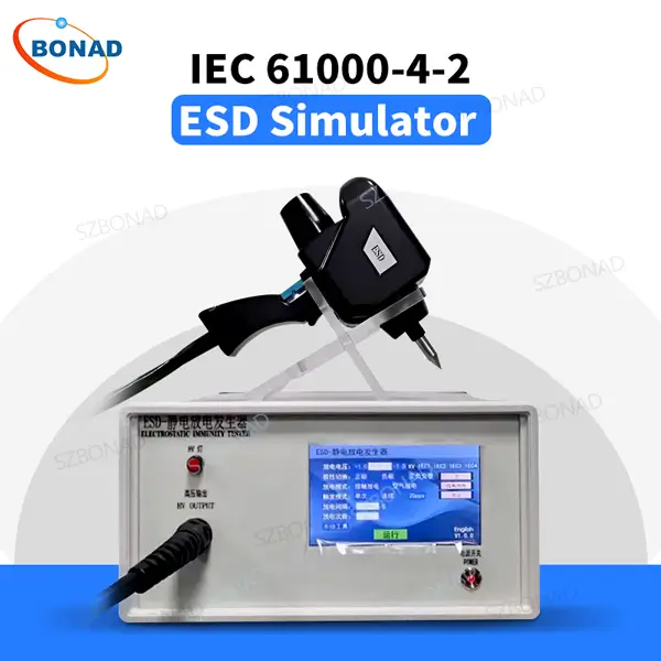 IEC 61000-4-2 compliant ESD simulator for stable electrostatic discharge testing
