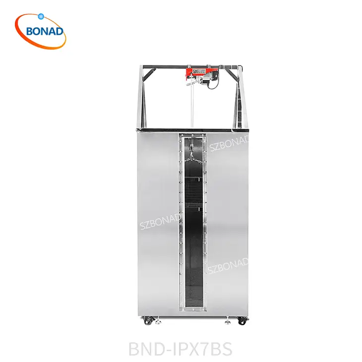 IEC60529 IPX7 stainless steel water immersion test equipment with electric hoist for automated waterproof compliance testing