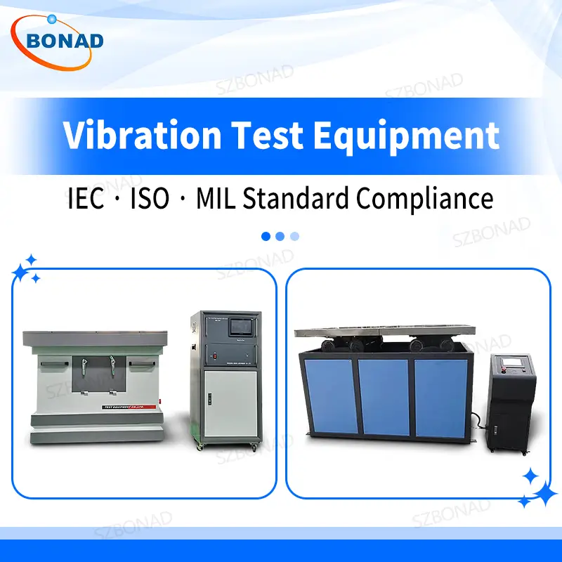 Electromagnetic vibration and road simulation vibration test equipment for IEC, ISO and MIL standard compliance testing
