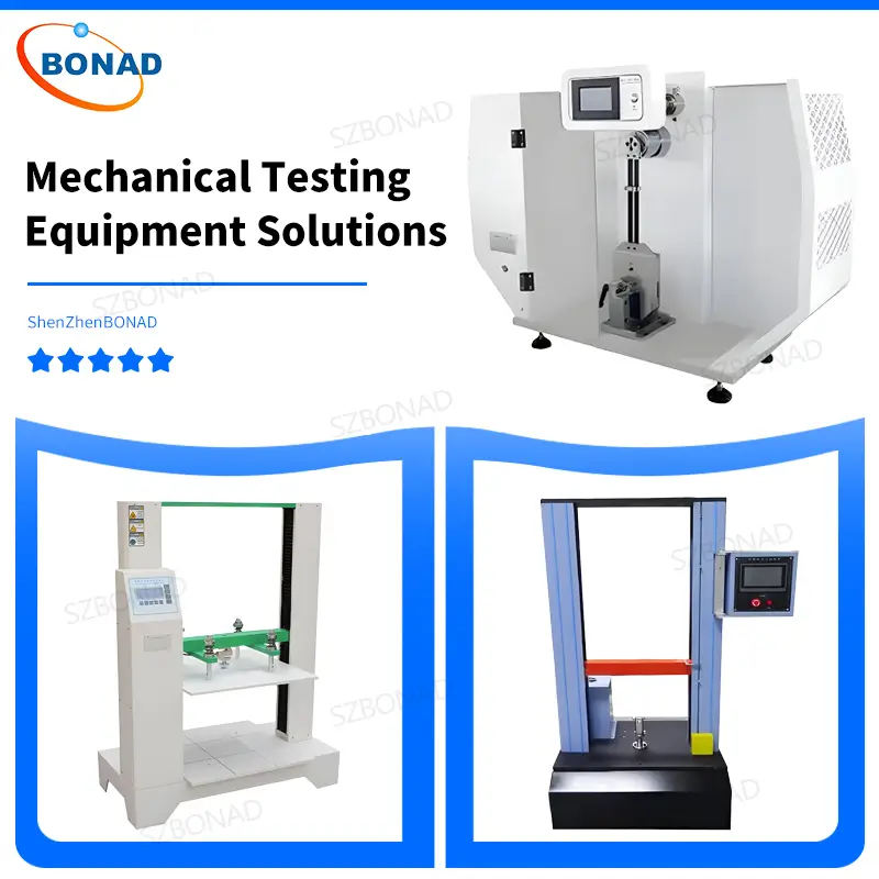 Mechanical testing equipment including tensile testing machine, compression tester and impact testing system