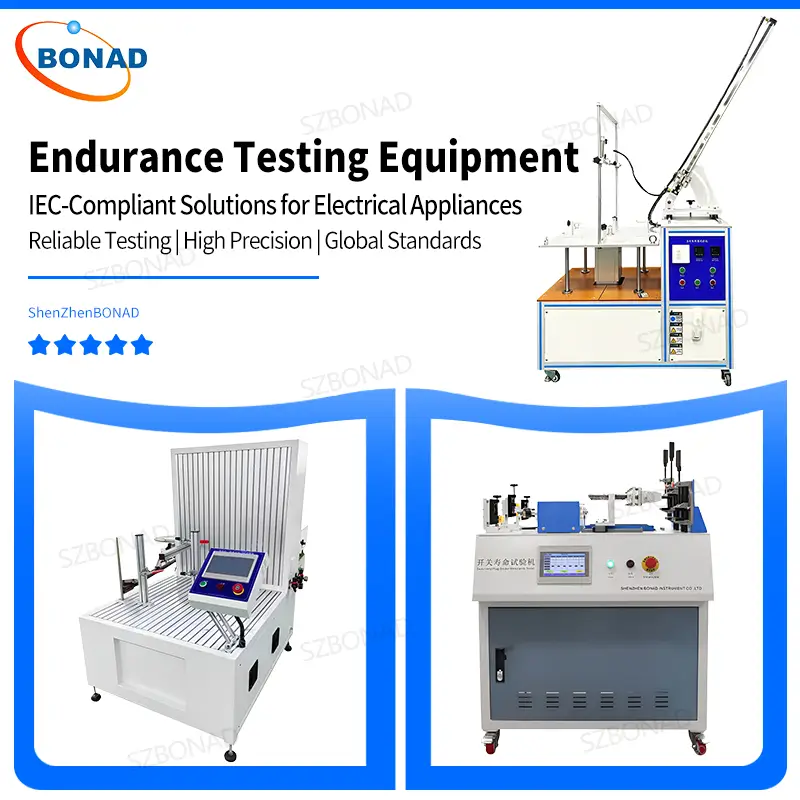 IEC endurance testing equipment for switches, appliance doors and cord reels