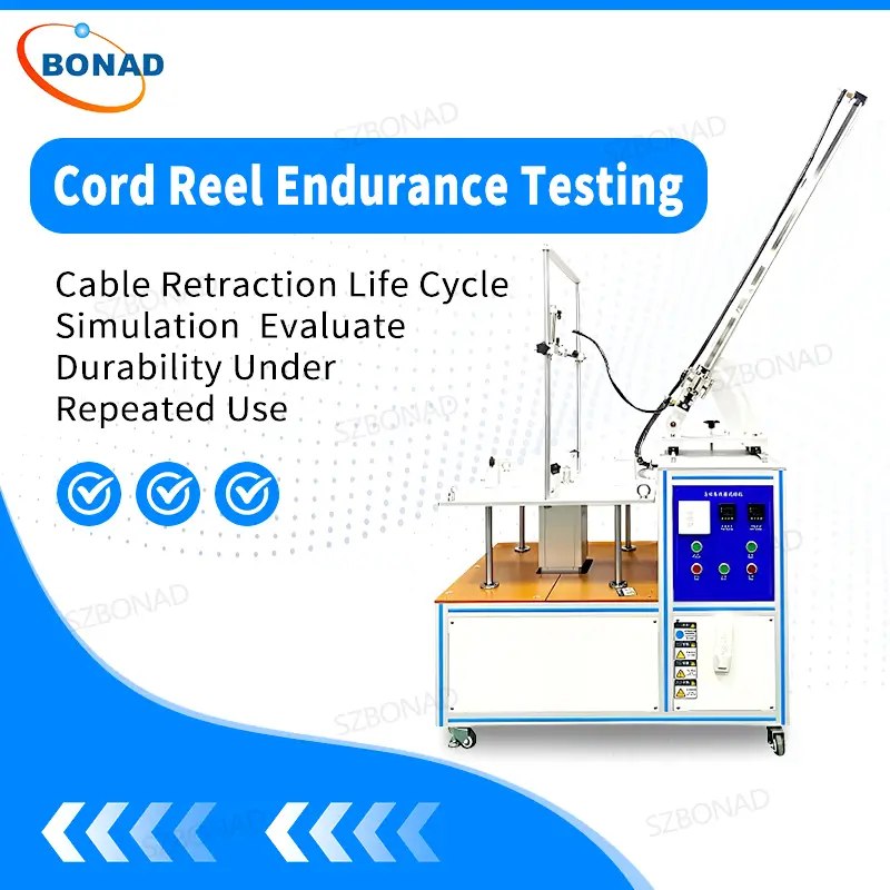 automatic cord reel endurance testing equipment cable retraction life cycle tester IEC 60335