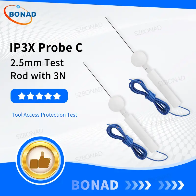 IEC 60529 IP3X 2.5mm test rod probe C with 3N force for enclosure protection testing