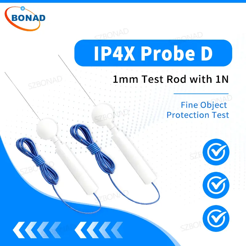 IEC 60529 IP4X 1mm test rod probe D with 1N force for ingress protection testing