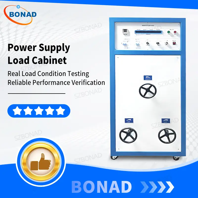 Power supply load cabinet for appliance load simulation endurance and operational safety testing