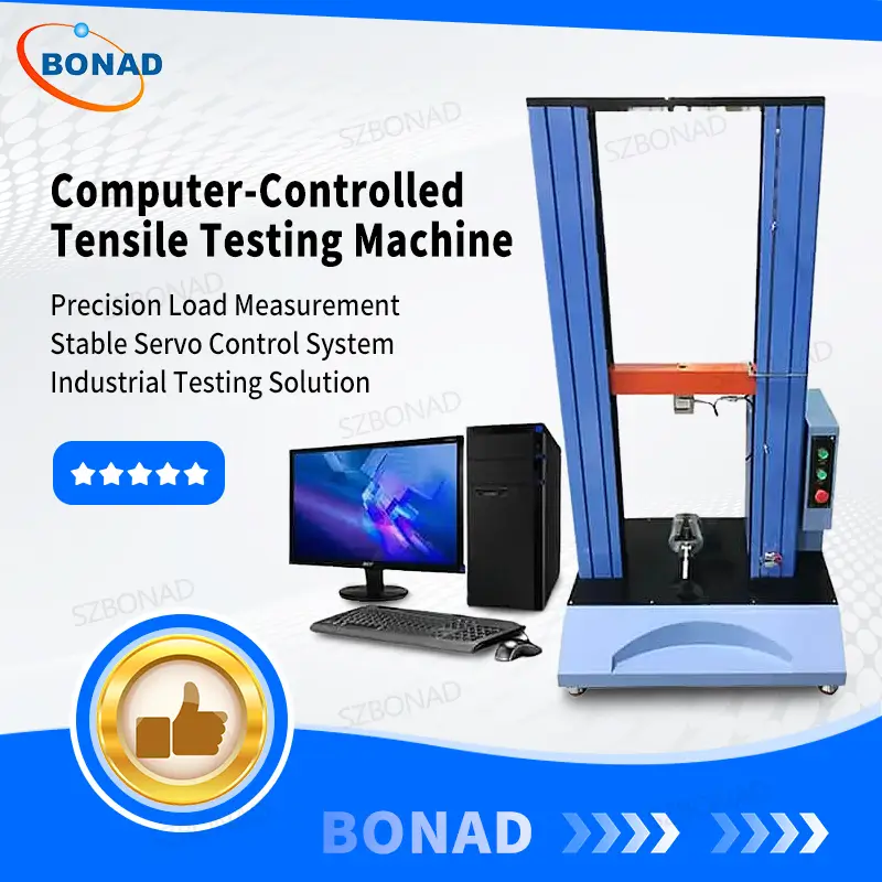 BONAD computer controlled tensile testing machine vertical structure for plastic and polymer tensile testing
