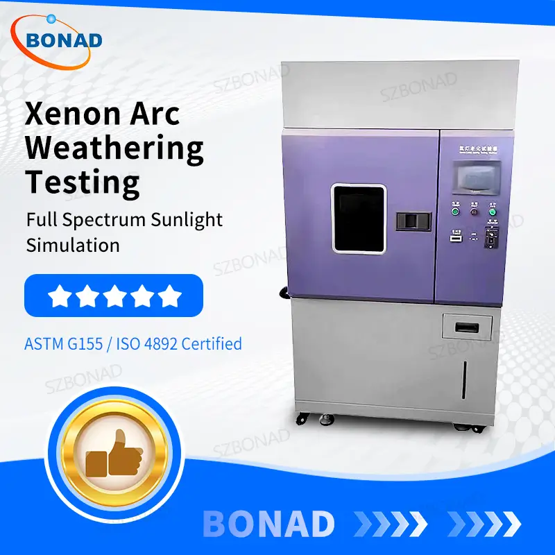 Xenon arc aging test chamber for full-spectrum sunlight simulation weathering test of automotive materials, plastics and textiles