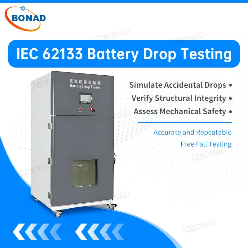 BONAD IEC 62133 battery drop tester for free fall impact resistance testing