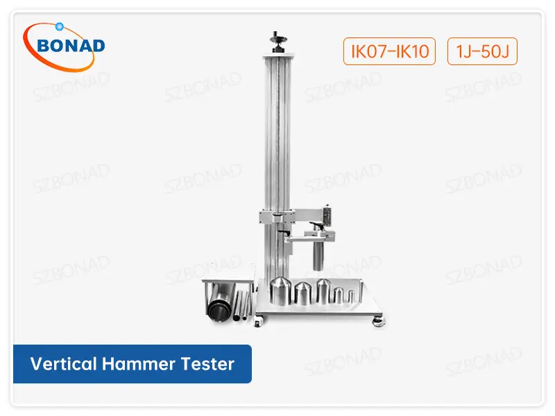 IK vertical hammer impact tester for 1J to 50J free-fall impact testing